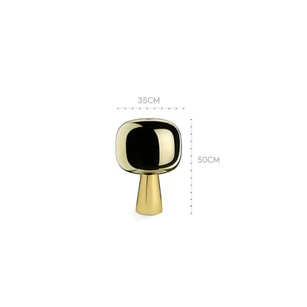 Скандинавский стиль стеклянная роскошная дизайнерская творческая личность простая постсовременная прикроватная тумбочка для спальни художественная настольная лампа для учебы - Цвет абажура: Gold D35X50CM