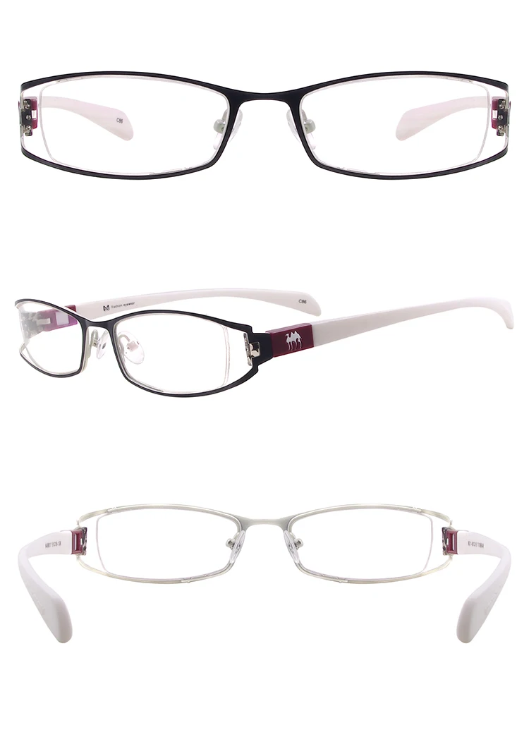 Женские Модные металлические прямоугольные очки с полной оправой, оправа для близорукости по рецепту, прогрессивные линзы для чтения