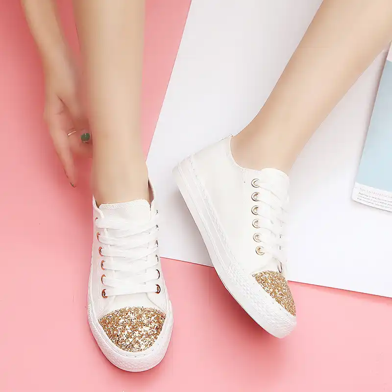 sparkly canvas shoes