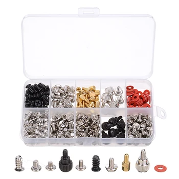 

300pcs Personal Computer Screw Standoffs Set Assortment Kit for Hard Drive Computer Case Motherboard Fan Power with Box