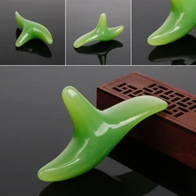 Зеленый треугольной формы смола массажер для ног гуаша доска стержень для тела с эффектом точечного массажа