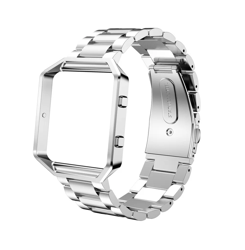 Для Fitbit Blaze полосы с рамкой из нержавеющей стали ремешок для часов сменный аксессуар ремешок для Fitbit Blaze умные фитнес-часы