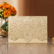 50 шт. элегантные кружевные конверты с цветочным принтом для свадебных приглашений, украшения для свадебной вечеринки