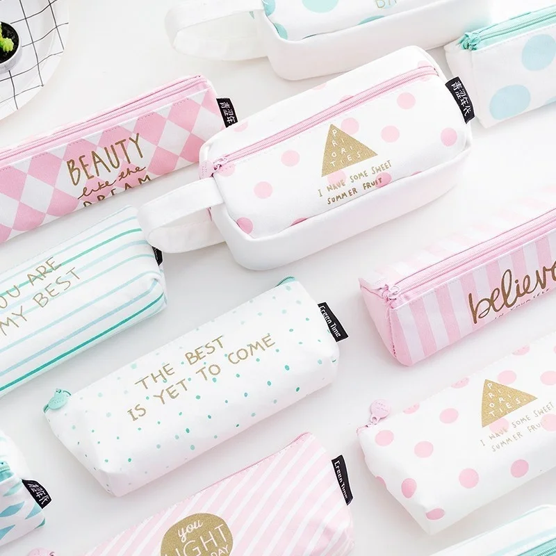 1-PC-Kawaii-Large-Capacity-Grid-Canvas-School-Pencil-Cases-Creative-Cute-Pen-Bag-Box-Pouch (2)