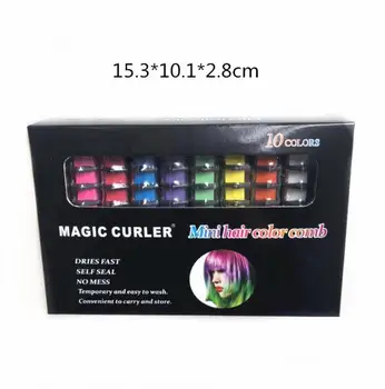

10 Colors Disposable Hair Chalk Washable Hair Color Comb Makeup Set for Adults Children Pet