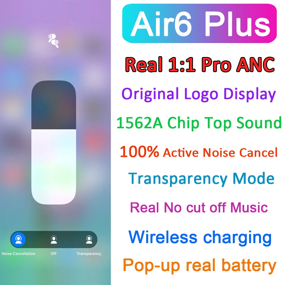 100% ANC Air6 Plus TWS Wireless Bluetooth