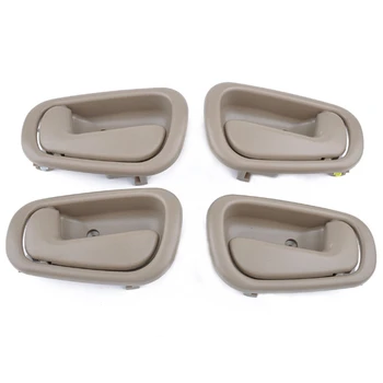 

Interior Manual Lock Door Handle 4 Piece for 98-02 Toyota Corolla and Chevy Prizm 69206-02050-E0 69205-02050-E0