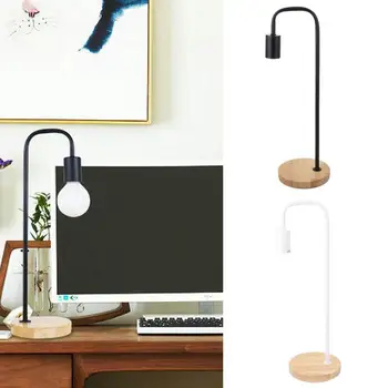 

Simple Wooden Base Table Lamp Desk Lights Reading Room Study Lighting E27