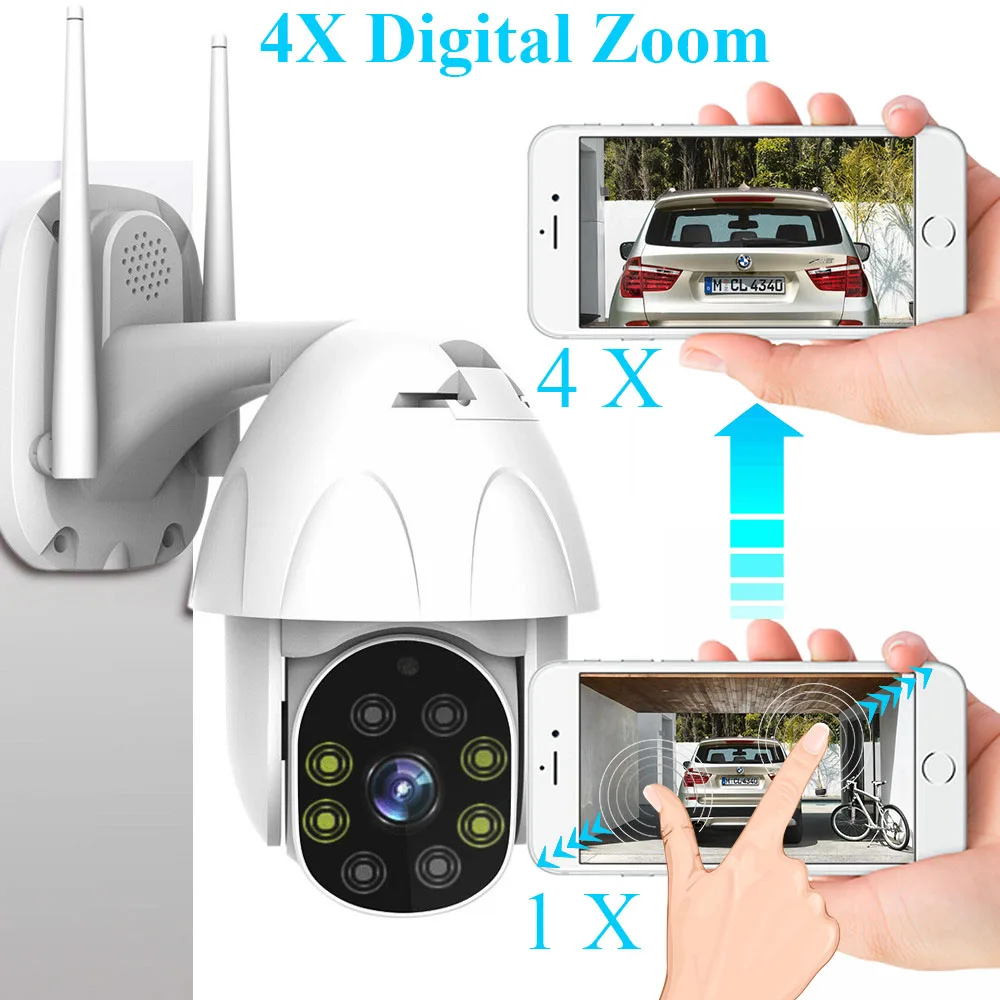 1080P 3MP 5MP Беспроводная PTZ IP камера скорость купольная CCTV Камера Безопасности s 4X зум Открытый ONVIF двухстороннее аудио P2P камера wifi Camhi