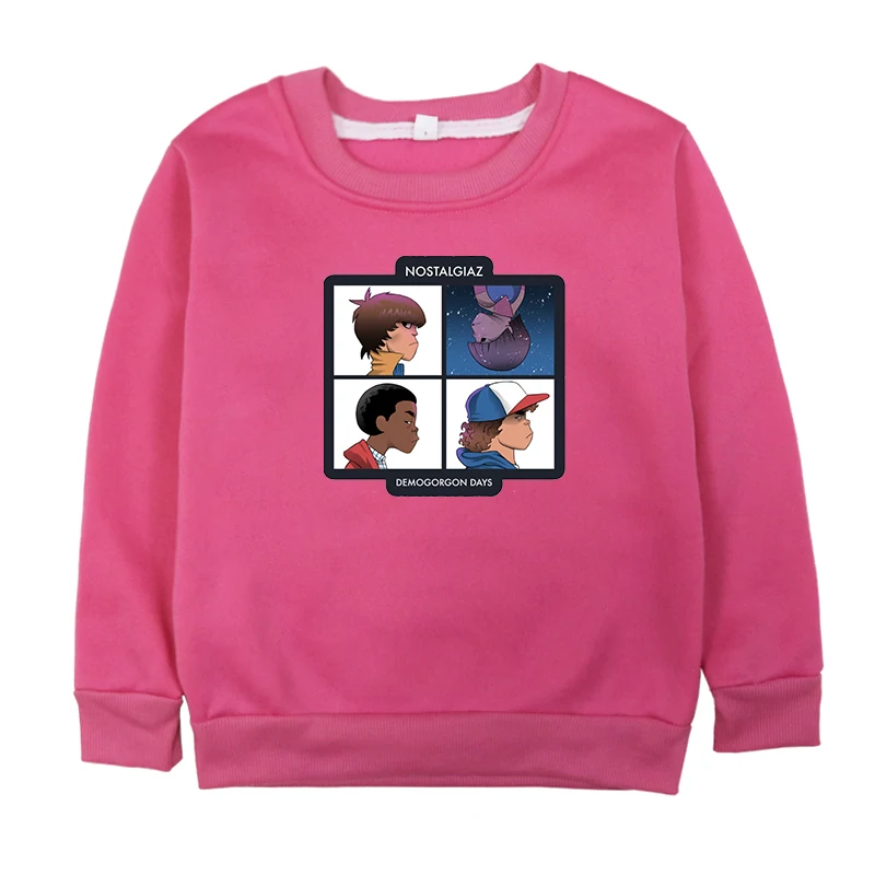 Hoodies 14 Весенне-осенняя повседневная одежда для девочек с принтом «странные вещи»; свитер; модная блузка с длинными рукавами для маленьких мальчиков; детские толстовки - Цвет: Hoodies 14
