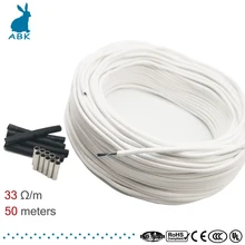 HRAG 50 м нетоксичный без запаха низкая стоимость 12 к 33ohm углеродное волокно нагревательный кабель провод для обогрева пола высокое качество нагревательный кабель