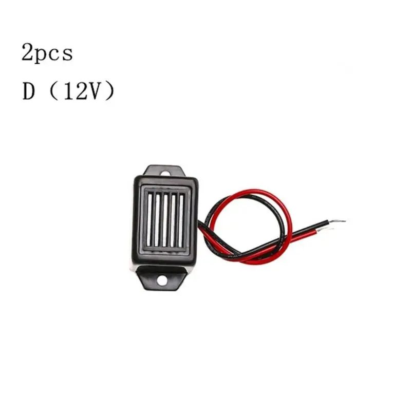 D 12V 2 шт. 33,5*15 мм мини-сигнализация гудок DC 1,2/3/6/12 V 85dB электронный гудок Предупреждение постоянного трассировщик тона Запчасти - Цвет: D 12V