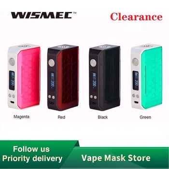 

Original 200W WISMEC SINUOUS V200 TC Box MOD with 0.91 Inch OLED Screen No 18650 Battery Electronic Cigarette Vape Mod Vs Drag
