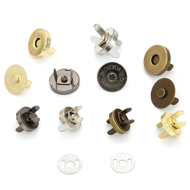 10 Sets Wallet Button Bags Buttons Metal Snaps Environmental Clasps