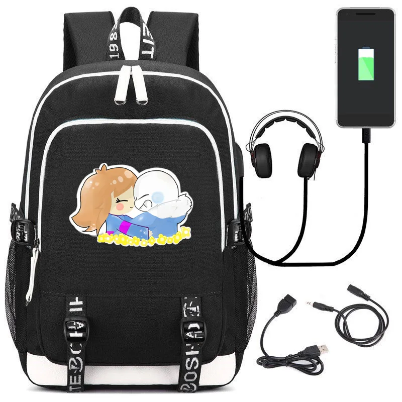 Горячая игра «Undertale» принт мужской рюкзак зарядка через usb ноутбук рюкзак походный рюкзак унисекс нейлоновая сумка для книг женские школьные сумки Rugzak
