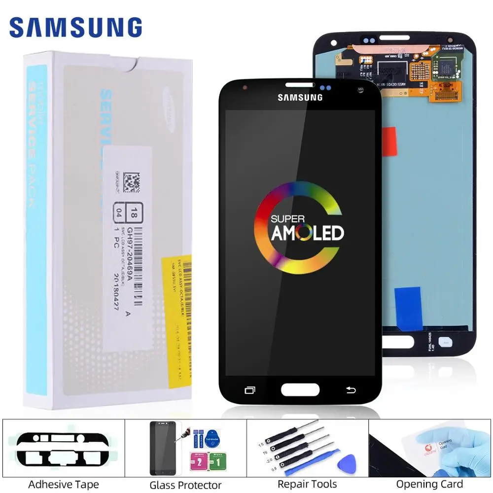 

5.1'' Original AMOLED LCD For SAMSUNG S5 LCD Touch Screen For SAMSUNG Galaxy S5 LCD Display Screen S5 i9600 G900 LCD Parts