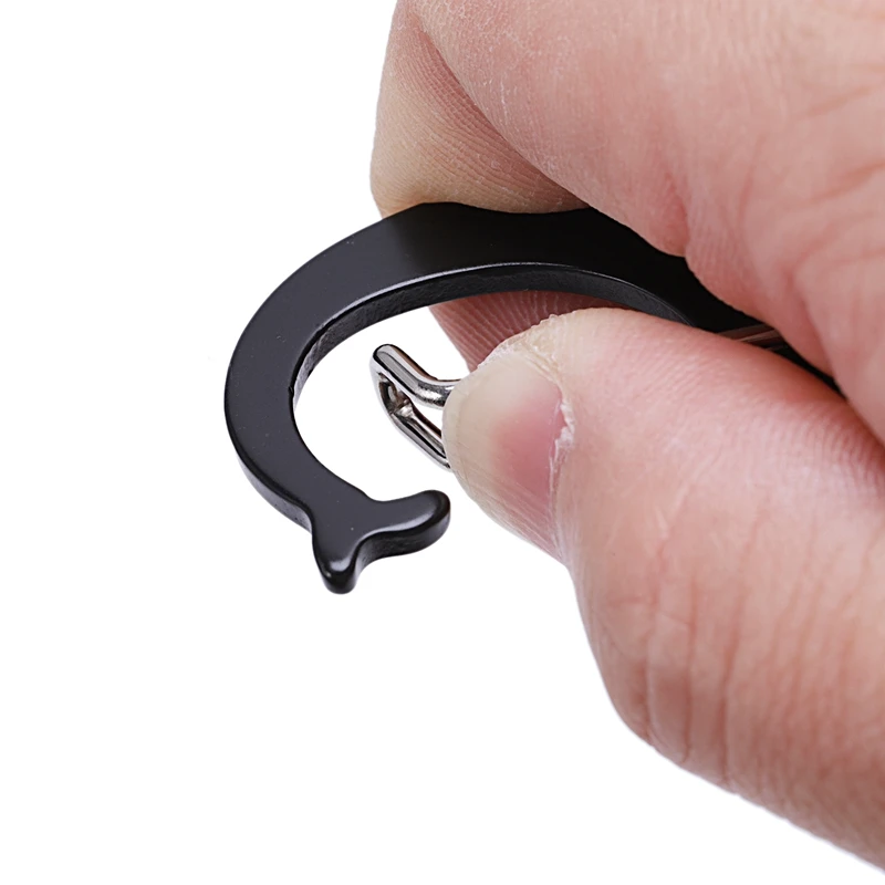 Многофункциональный брелок из нержавеющей стали креативный Дельфин карабин открывалка для бутылок наружные продукты EDC инструмент(черный
