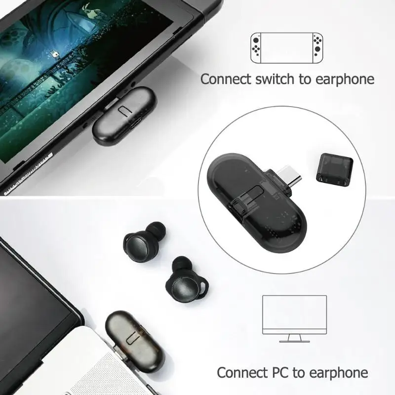 Мини аудио передатчик Bluetooth беспроводной приемопередатчик наушников для Ns SWITCH Совместимость Поддержка PS4/переключатель/ПК