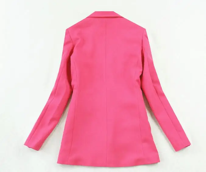 Модный женский костюм весна лето высококачественный OL розовый OL деловой костюм+ широкие длинные штаны женский костюм из двух предметов