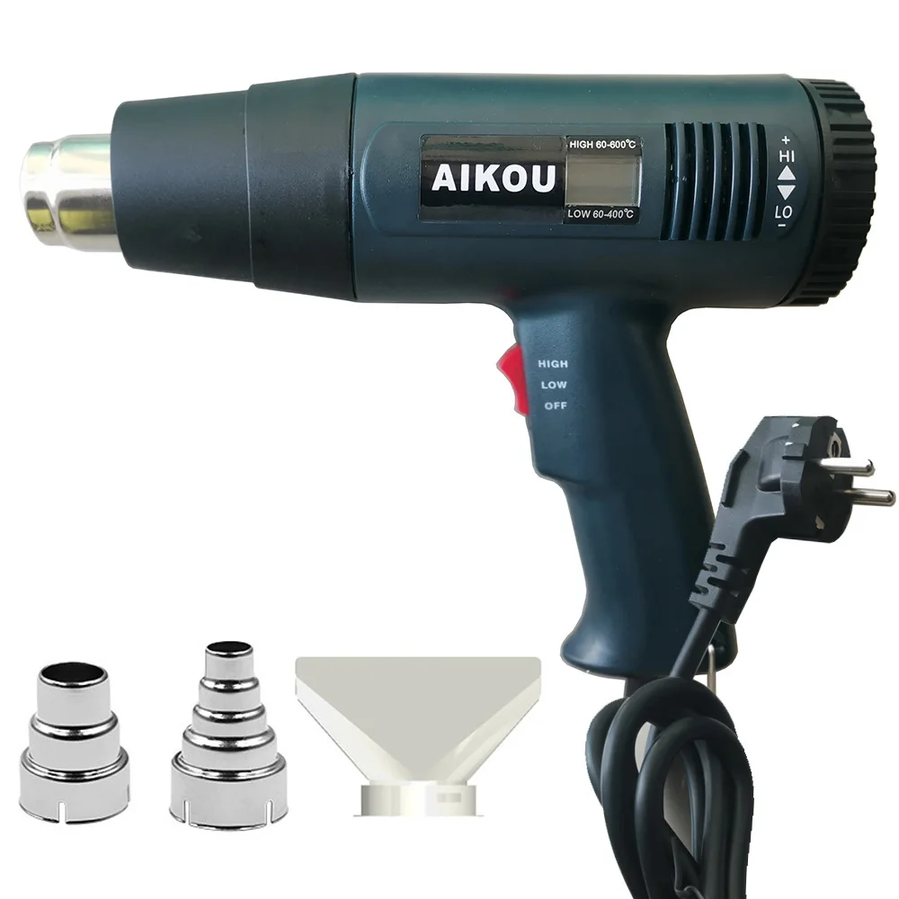 Heat Gun Digital LCD Display Electric 2000W High-Quality Hot Air Gun Blower Dryer Shrink Wrapping Automotive Film Tool EU Plug 3