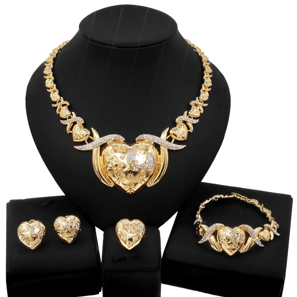 Gold Plated Xo Necklace Set Gold Zhuerrui Xo New Design 18 K Gold