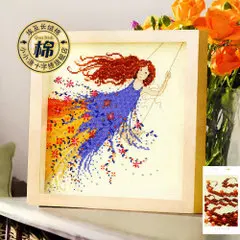 

H T Cross stitch set cross198-11 character [spring girl] European romantic girl swings