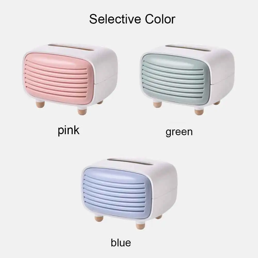 Radio Shaped Tissue Box Plastic Paper Holder Living Room Chic Napkins Paper Towel Storage Box Hotel Restaurant Home Decoration