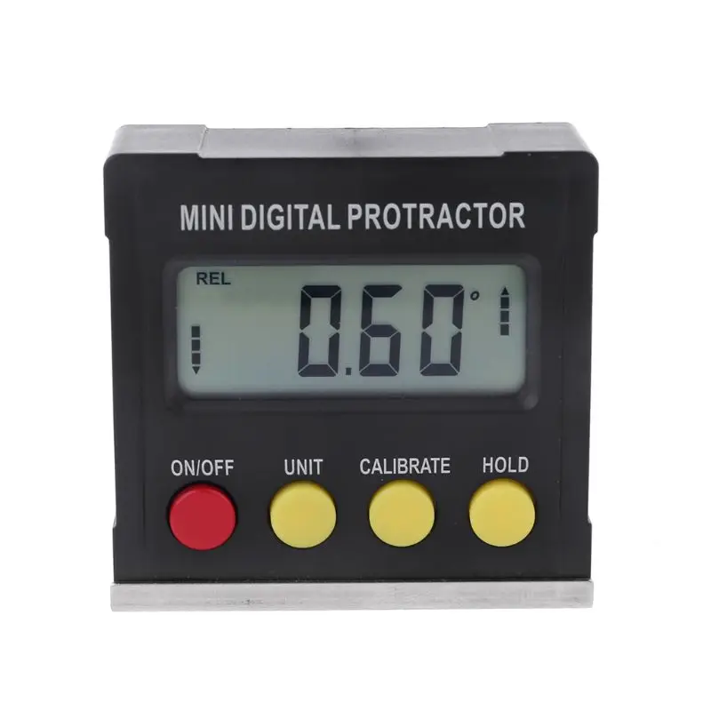 

360 Degree Digital Protractor Inclinometer Electronic Level Box Magnetic Base Measuring Tool