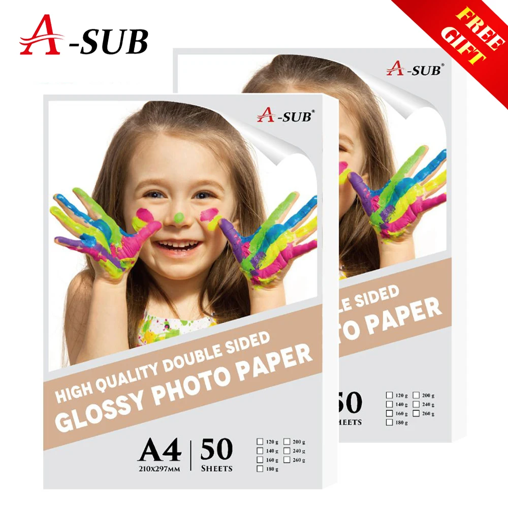 

A4 50 Sheets Gloosy Photo-paper Waterproof High Double Side For Inkjet Printer Photo Album