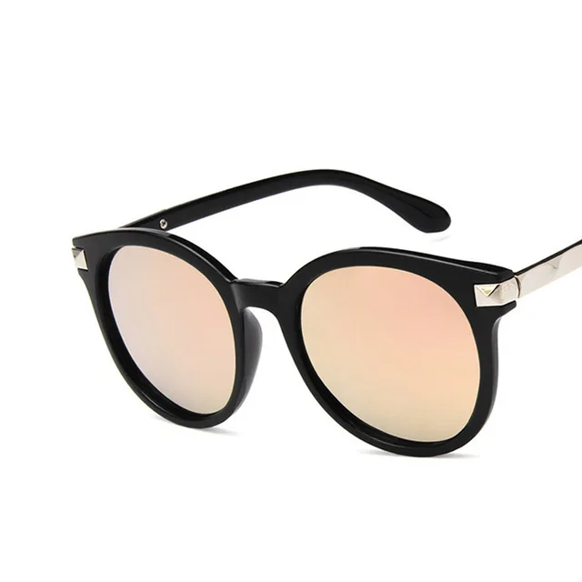 Gafas De Sol Mujer новая корейская мода Мода ретро солнцезащитные очки блоггеров цветной, отражающий верх, солнечные очки - Цвет оправы: Розовый