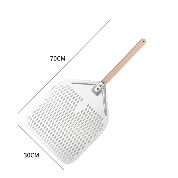 Premium Aluminum Pizza Shovel Peel Lifter Tools Non Slip Wooden Handle Cake Bread Paddle Cheese Cutter Baking Turner Accessorie_voghion.com