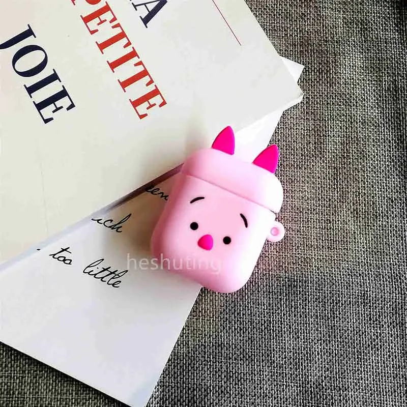 pije Чехол для Airpods, силиконовый чехол с рисунком для Apple Air pods, милый чехол для наушников, 3D чехол для наушников, аксессуары для наушников - Цвет: pije