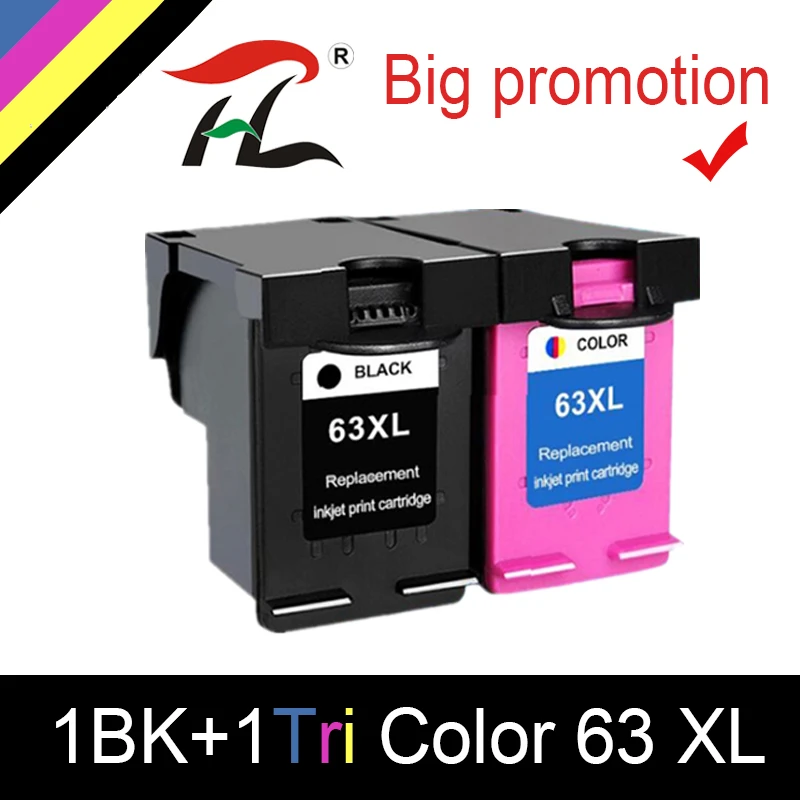 

YLC 63XL Ink Cartridge Replacement for hp 63 XL Ink Cartridge HP63 for Deskjet 1110 2130 2131 2132 3630 5220 5230 5252 Printer