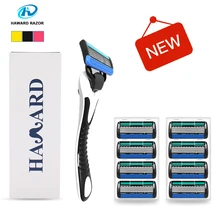 Haward Razor System Shaver Shaving Razor Men's Manual Shaver For Shaving & Hair Removal(8 -Cartridges 5-layer Replacement Blade)