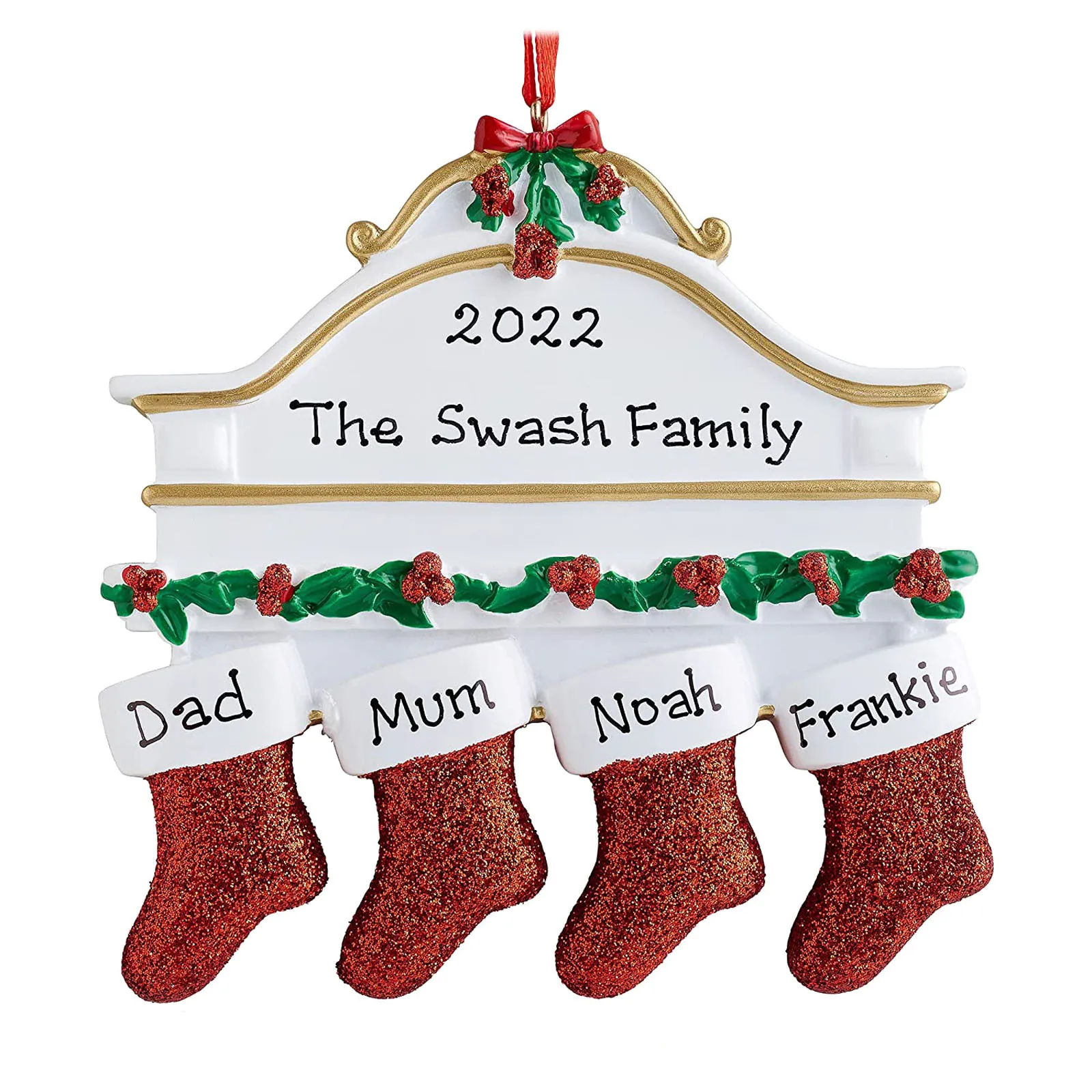 Diy Personalised Christmas Xmas Tree Stocking Ornament Mantel Family Groups Holiday Decorations Natale Hanging Pendant