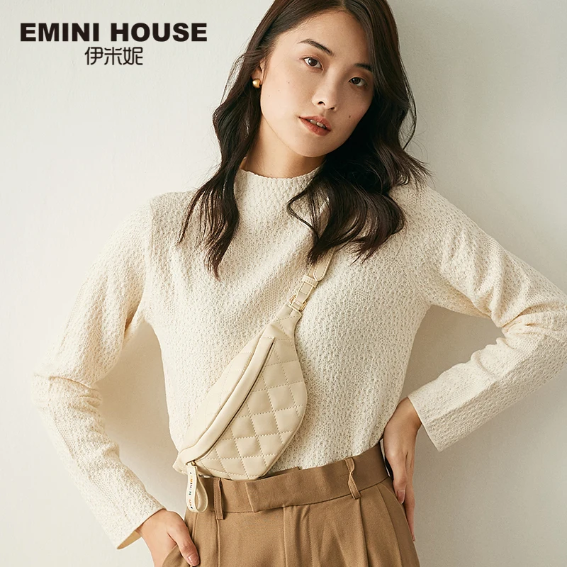 Нагрудная сумка EMINI HOUSE в ромбовидную клетку сумки через плечо для женщин на