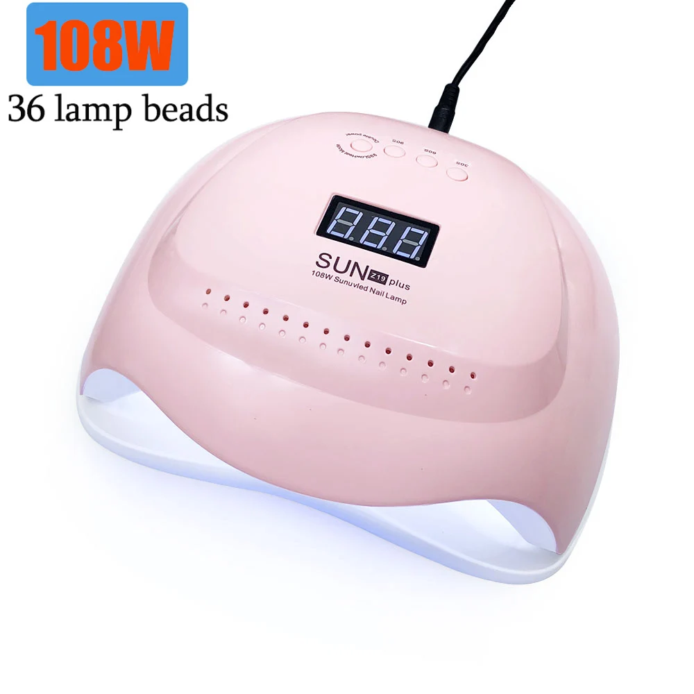 108W-z9Plus-pink SUN Z19Plus 108 ВТ СВЕТОДИОДНЫЙ УФ-светильник для маникюра, 36 светодиодный s сушильный аппарат SUNUV с автоматическим датчиком для ногтей, инструменты для сушки ногтей - Цвет: 108W-z9Plus-pink