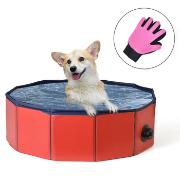 

Dog pool Foldable Dog Swimming Pool Portable Anti-slip Paddling Pools for Dogs Cats Bathing Tub Wash Pet Outdoor Playing Pool