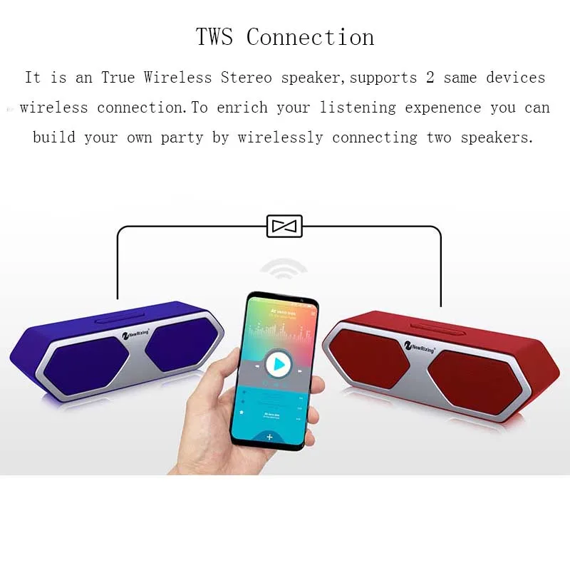 Tws Подключение Bluetooth Саундбар портативный беспроводной Колонка коробка динамик Поддержка TF карты FM стерео колонки Hi-Fi Домашний кинотеатр