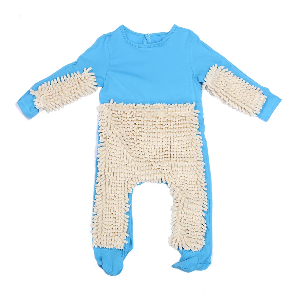 Hot sale Baby Mop Romper Outfit Unisex Boy Girl Polishes Floors Cleaning Mop Suit Autumn Winter Kids Crawls Toddler Jumpsuit Hot sale Baby Mop Romper Outfit Unisex Boy Girl Polishes Floors Cleaning Mop Suit Autumn Winter Kids Crawls Toddler Jumpsuit