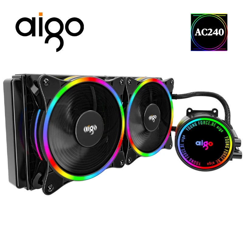 Чехол Aigo PC кулер для воды CPU вентилятор T120/240/360 водяное охлаждение 120 мм Rgb