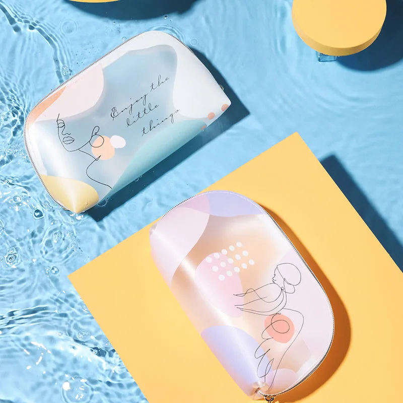 Милая мультяшная косметичка из ТПУ прозрачная сумка для хранения в стиле Ins