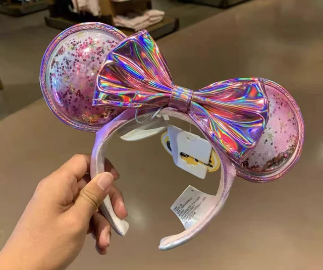 2021 New Disney Headband Christmas For Women Shanghai Disneyland Minnie Ears Bow Donut wreath Christmas Gift For Girls New Year 4