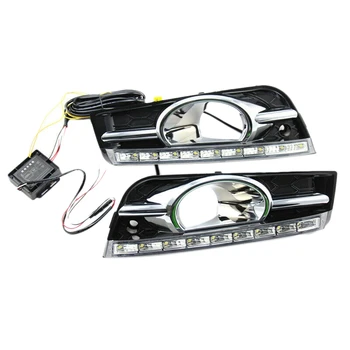 

LED DRL Turn Indicator Signal Daytime Running Fog Lights Fit for Chevy Cruze 09+
