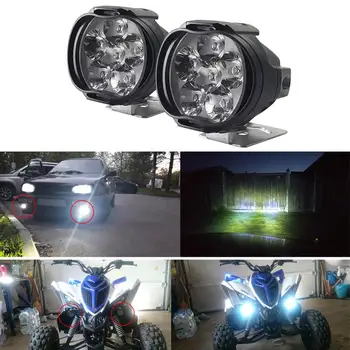 

Portable 2Pcs Universal Car Motorcycle Waterproof LED External Fog Lights Headlight Lamp