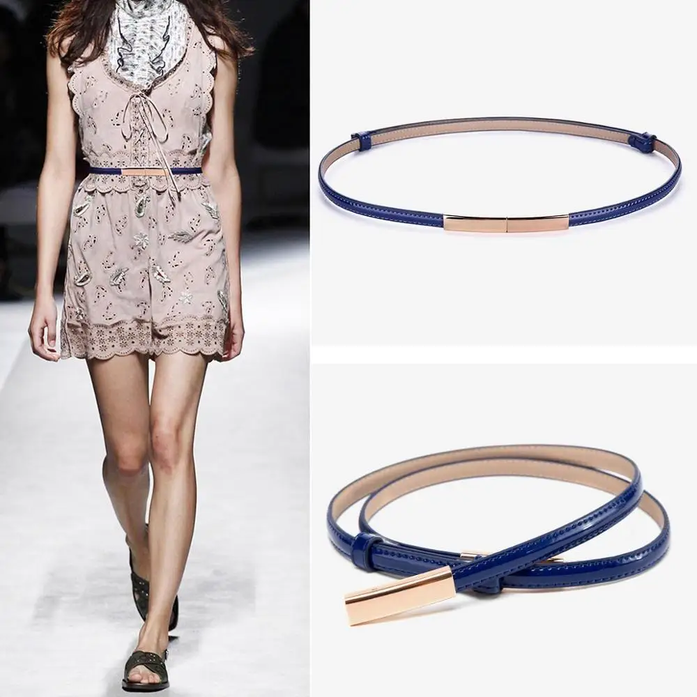 Женский пояс Echt Leer Vrouwen Riem Voor Vrouwen Riem Legering Gesp Mode, винтажный металлический пояс, золотой пояс, корсетный пояс - Цвет: blue women belt