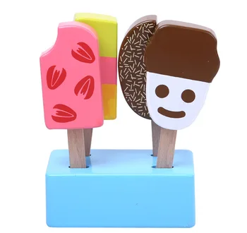

Wooden Kitchen Food Toys Pretend Play Gift Mini Ice Cream Model Gifts For Children Kids Girls Watermelon Chocolate Strawberry
