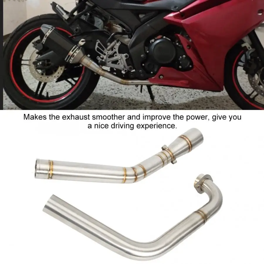 Модификация мотоцикла выхлопной среднего звена трубы, пригодный для Yamaha YZF R15 MT-15 MT-125 2008 2009 2010 2011 2012 2013