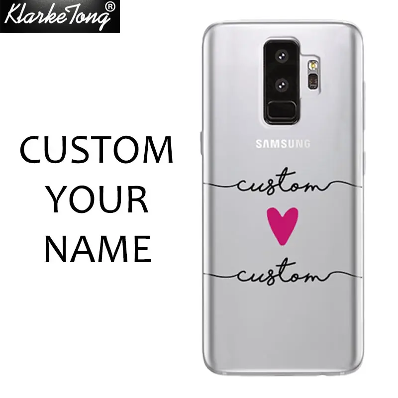 Самодельный чехол для телефона с именем на заказ Samsung Galaxy S10 S7 edge S8 S9 Plus Note 8