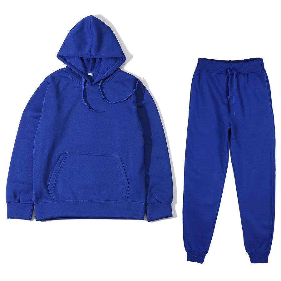 Two Piece Set Casual Fleece Tracksuit Women Winter 2020 Women's Sets Oversized Hooded Long Sleeve Hoodie Sport Pants Lady Suit